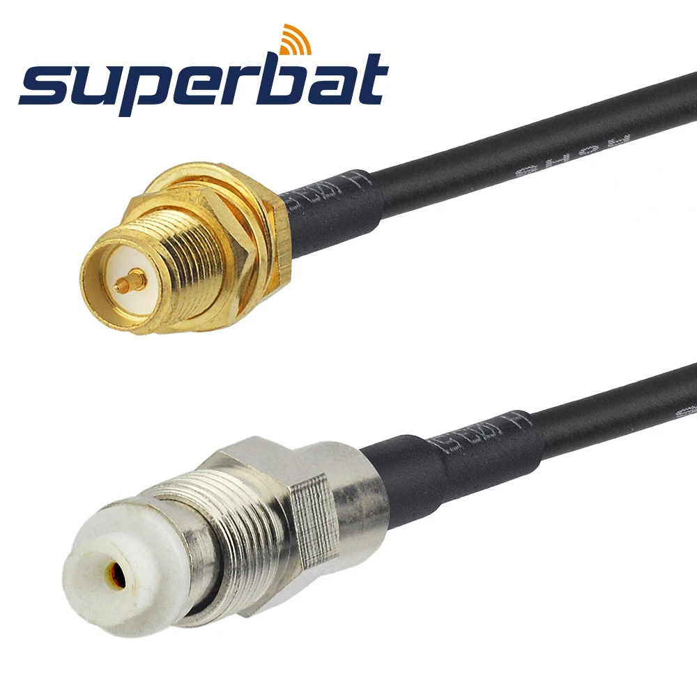 Superbat FME Jack to RP-SMA Female RG174 15cm RF Coaxial Jumper Cable Assembly Industrial Cable Assembly
