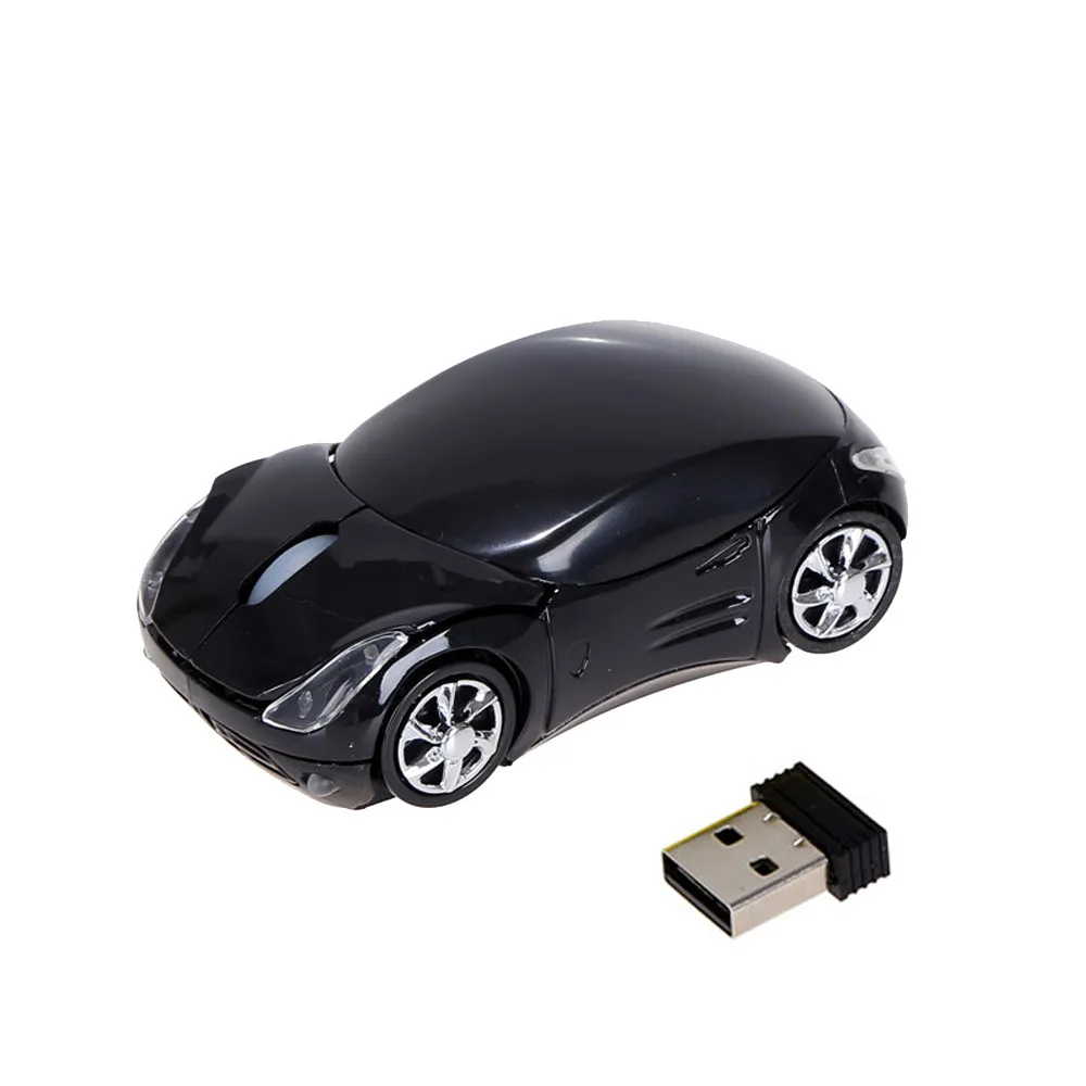 2 4 GHz 1200 точек/дюйм в форме автомобиля беспроводная оптическая мышь USB прокрутка