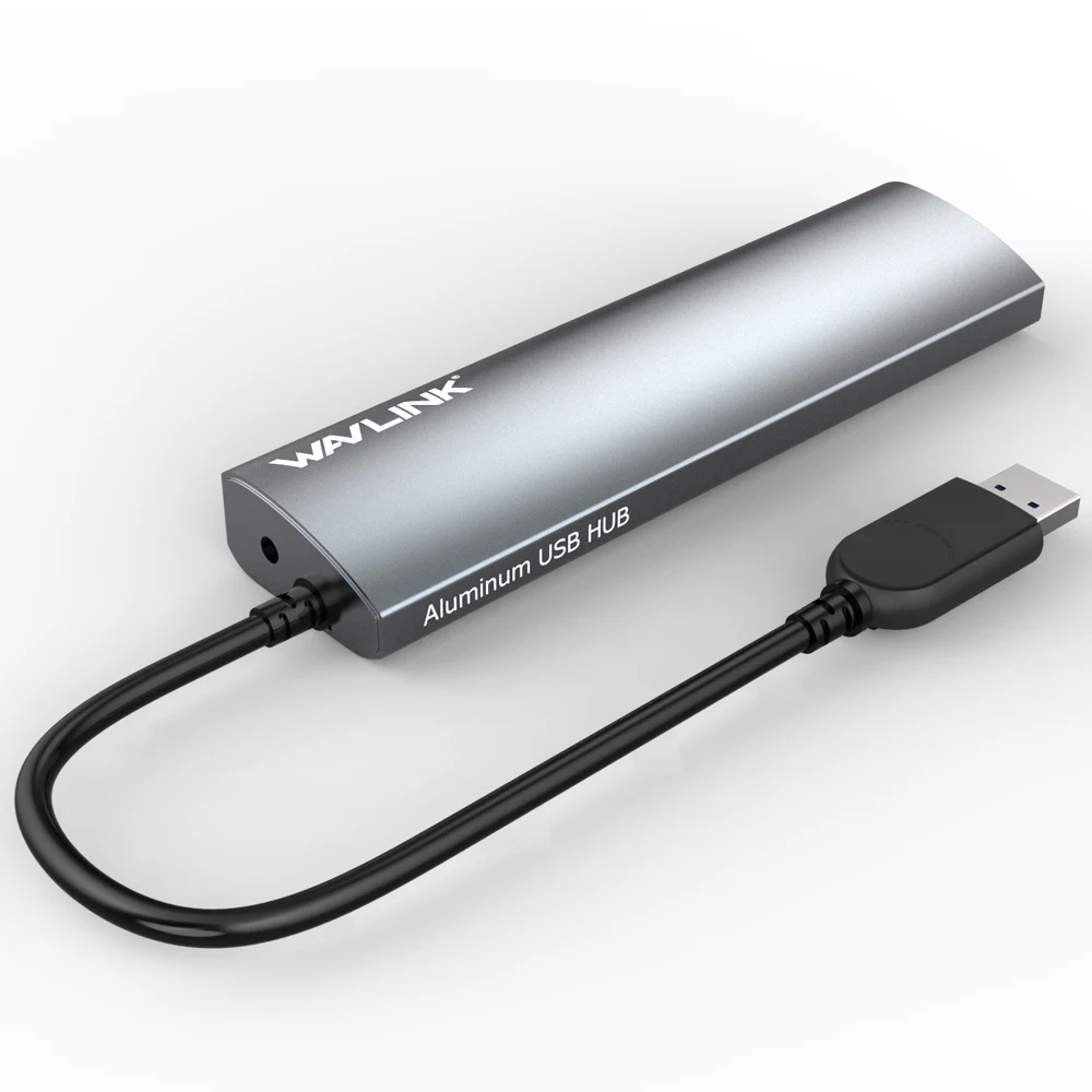 Высокоскоростной концентратор Wavlink с 3 портами USB 0 адаптера 5 Гбит/с алюминиевый