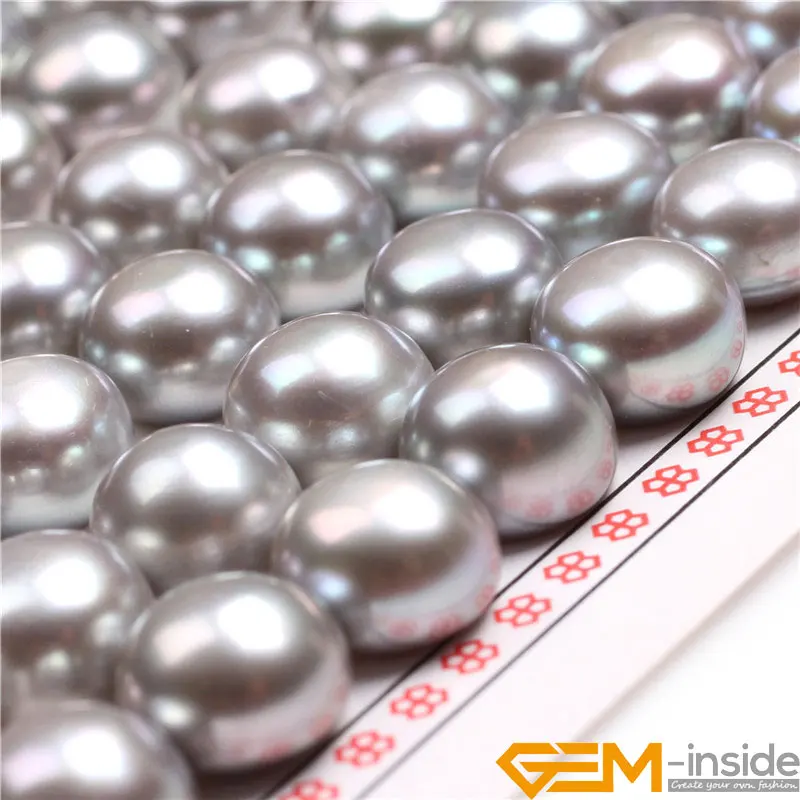 

AAA Grade 10mm Freshwater Cultured Pearls Beads Half Drilling Earrings 27 Pairs button shape For Earring stud Jewelry Making