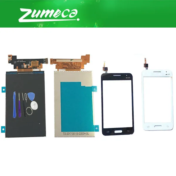 Для Samsung Galaxy DUOS Core 2 SM G355H G355M G355 ЖК экран + сенсорный дигитайзер белый черный цвет