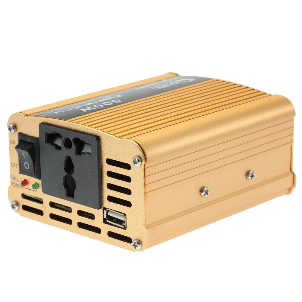 2015 New Inverter 12v-220v 500w USB Car Charger Power Bank Jump Starter Cargador Coche Battery 12 Volt Inversor Gold F434610 |