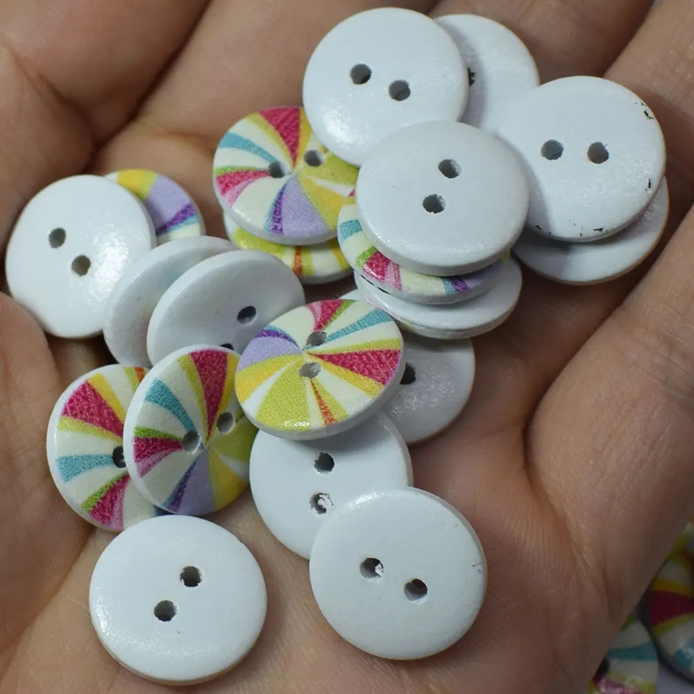 

50PCS 2 Holes Wooden Buttons for Clothes Knitting Needles Crafts Sewing Scrapbooking DIY Fabric Needlework Buttons
