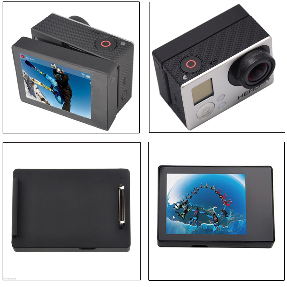 Gopro Hero 4 3 + bacpac ЖК-экран 45 м водонепроницаемый корпус (расширенная задняя дверь) для