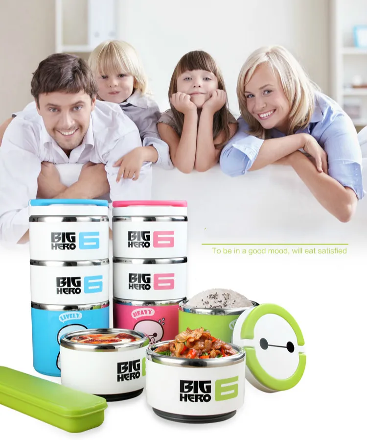 Контейнер для хранения пищевых фруктов мультяшный Ланч бокс набор из