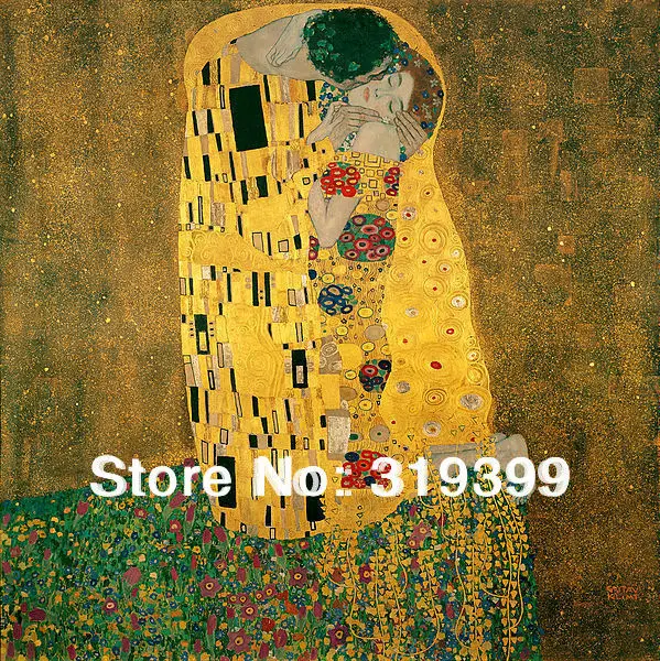 Картина маслом Размножение на льняном холсте поцелуй от Густава Климта 100% ручная