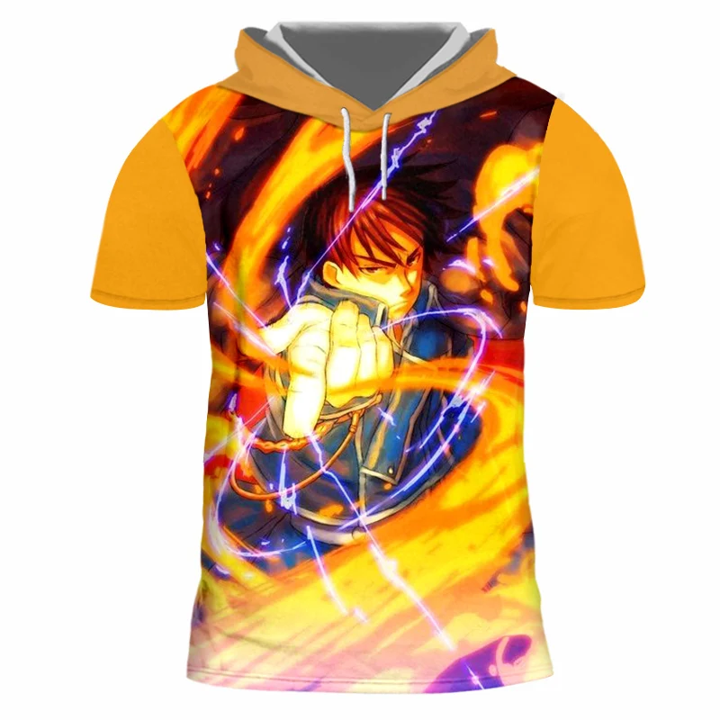 OGKB Мужская быстросохнущая Толстовка с коротким рукавом принтом металлическая