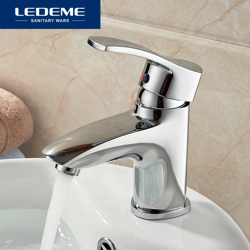 LEDEME Смеситель для умывальника латунь Цвет: хром L1064|basin faucet|waterfall faucetbathroom faucet |