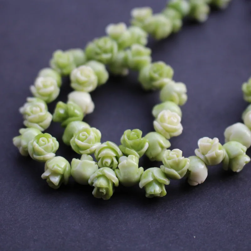 Light Green 20 шт./лот 8 мм 10 мм двойные цветные Синтетические Коралловые бусы кабошон роза Мода Многоцветный для самостоятельного изготовления ювелирных изделий Аксессуары - Цвет: Light Green