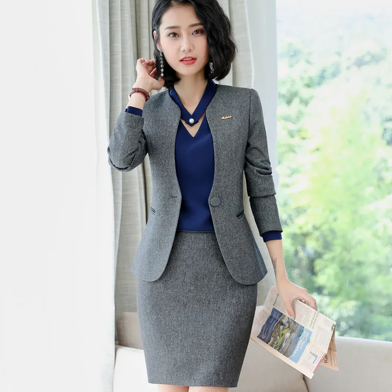 Профессиональная одежда новый темперамент модные женские костюмы с юбкой OL