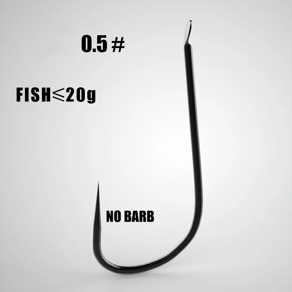 0.5nobarb 50pcs/ lots small fishing hooks for panfish perch trout sunfish bluegrill crucian barbed and no barb fishhook for stream fishing - Цвет: 0.5nobarb