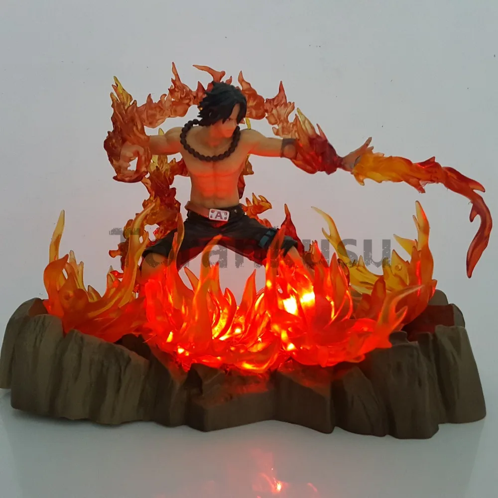 One piece фигурка Ace Led Fire Base 170 мм Аниме one piece Portgas D Ace Fire Fist фигурка Коллекционная модель игрушки