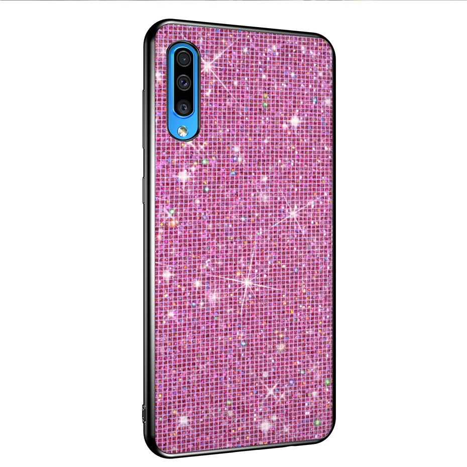 Gezu Pink Чехол для samsung Galaxy A50, мягкий силиконовый чехол s для samsung Galaxy A50 A 50 A505 A505FZ, блестящий чехол для телефона - Цвет: Gezu Pink
