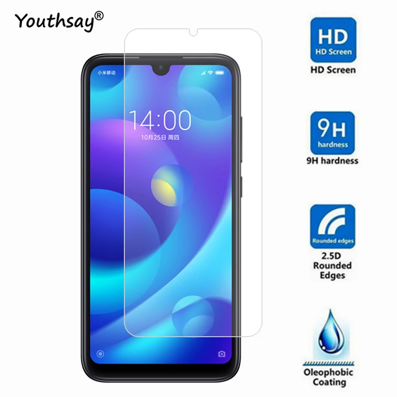 Protector de pantalla de cristal templado para Xiaomi Mi Play, pel&iacute;cula 9H, Youthsay, 2 unidades-2