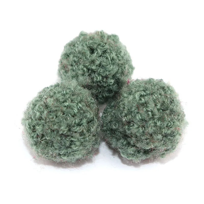 Grass greet Pompom 50 шт цветные плюшевые помпоны для украшения свадебной вечеринки пушистые Помпоны Детские аксессуары для волос DIY товары для рукоделия игрушка-альбом для наклеивания - Цвет: Grass greet Pompom