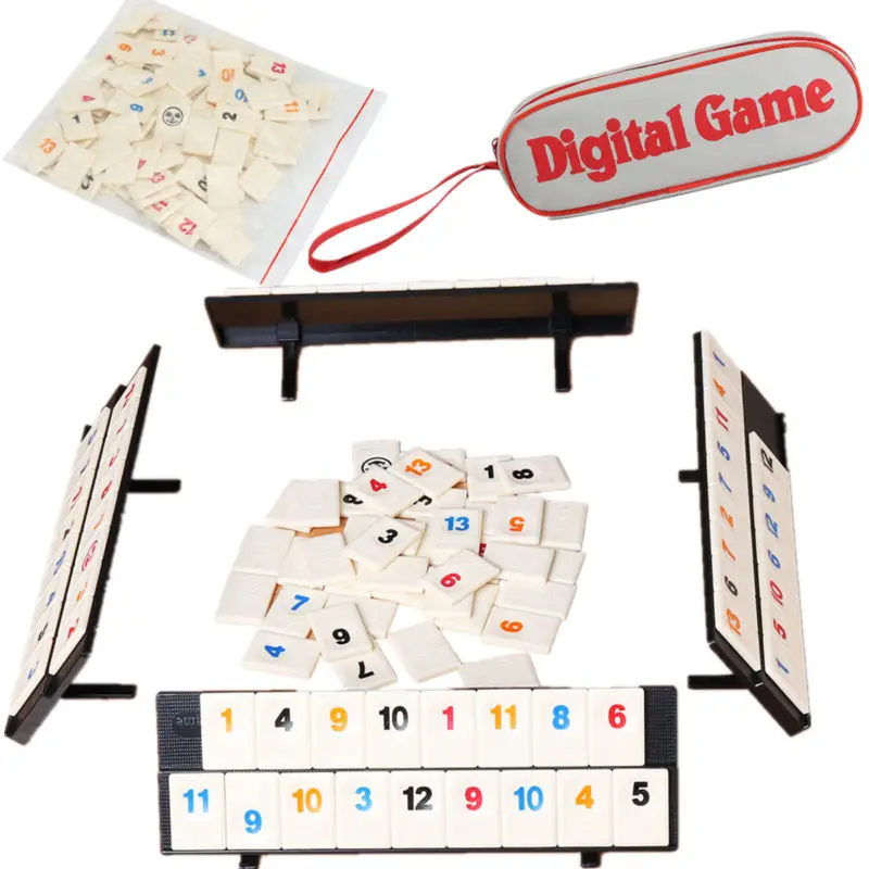 Новые оригинальные портативные вечерние цифровые настольные игры Israel Mahjong быстро движущийся Rummy плитка семейная версия для путешествий Классическая игра
