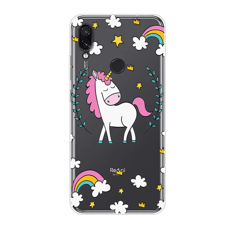 Мягкий мультяшный чехол для Xiaomi Redmi Note 7 силиконовая задняя крышка телефона Note7