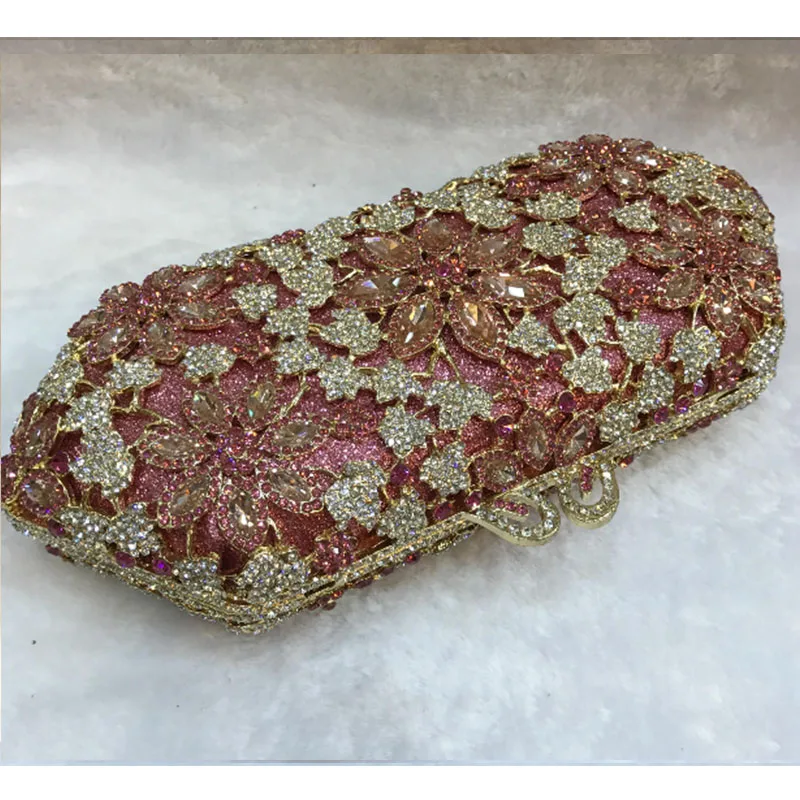 

Multi Glitter Women Evening Clutches Handbag Wedding Party Dinner Metal Day Clutch Purse Bag pink/red/gold/silver/blue color