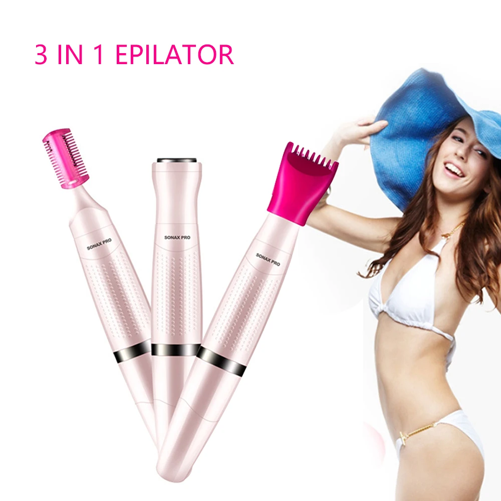 Портативный триммер для батареи Женская Бритва Электрический эпилятор