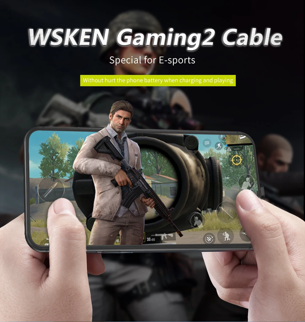 WSKEN usb type C кабель для зарядки телефона для samsung Hauwei Xiaomi USB C кабель для зарядки мобильного телефона провод, usb-кабель