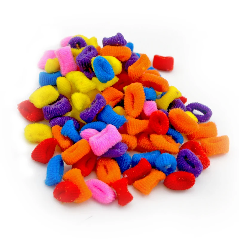 Разноцветные Детские резинки для волос 100 шт./лот Симпатичные Эластичные