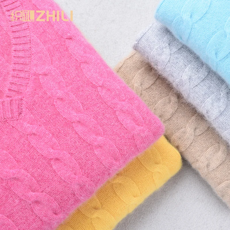 Женский кашемировый пуловер с V-образным вырезом 2017 | Женская одежда