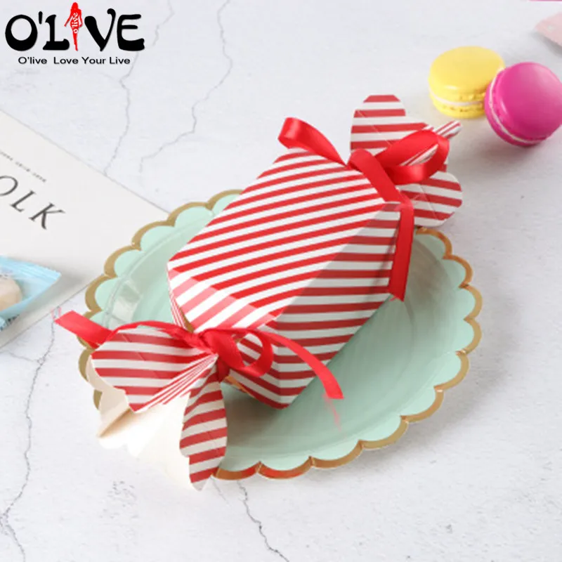 50 шт. конфеты форма Babyshower Свадебная вечеринка Сувениры картонные коробки с лентой бумага Bonbonniere сахар драже сладкий коробка D3