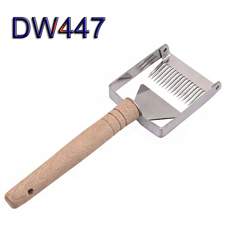 DW447-5 5 шт. инструменты для пчеловодства 2 в 1 скребок для меда вилка 430 нержавеющая сталь пчеловод для сбора меда лезвие вилки оборудование для пчеловодства - Цвет: DW447-5