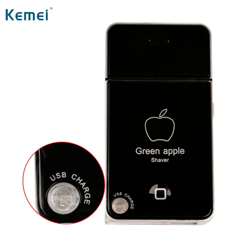 Kemei зарядка через USB Для мужчин бритвы Портативный Электрический триммер волос