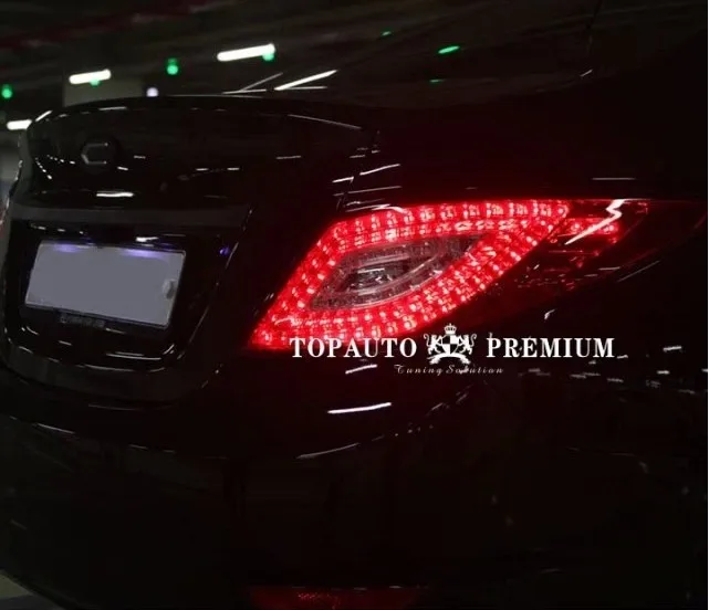 Автомобильный светодиодный габаритный задний фонарь тормозной задний бампер отражатель лампа для hyundai Verna красный противотуманный стоп-сигналы автомобильный Стайлинг