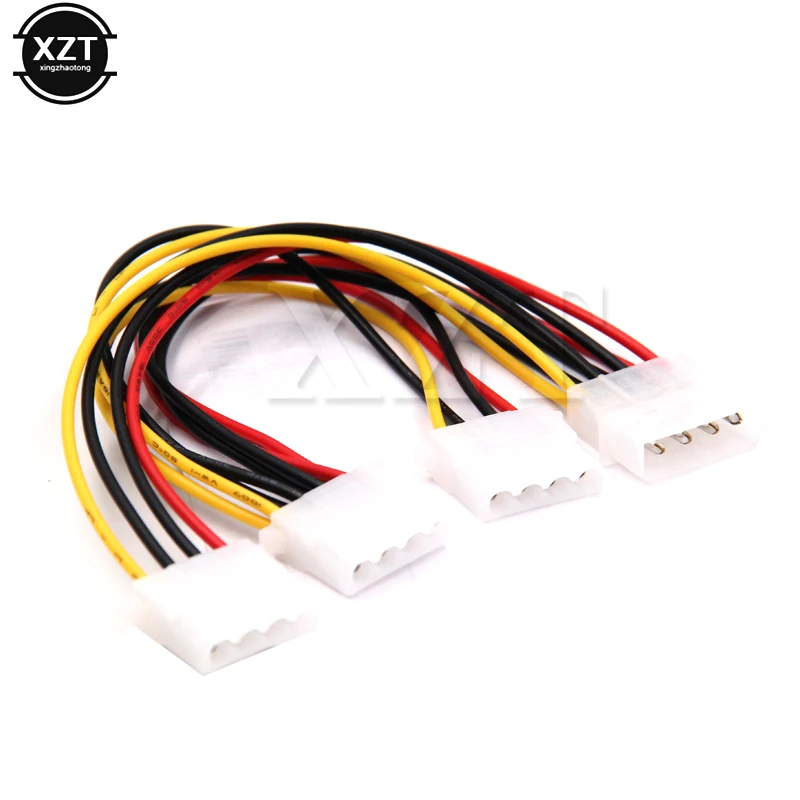 4-контактный Molex папа-3 порта IDE гнездовой блок питания сплиттер адаптер кабель