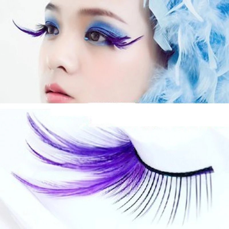 

YOKPN фиолетовые накладные ресницы для сценического искусства, моделирование, крупные накладные ресницы, длинные ресницы для макияжа для жен...