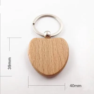 Пустые круглые прямоугольные деревянные брелки для ключей DIY продвижение индивидуальные деревянные брелки для ключей рекламные подарки - Цвет: b