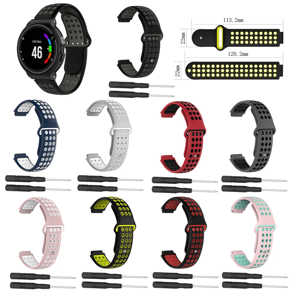 Много цветов Силиконовые сменные часы ремешок для Garmin Forerunner 230 235 220 620 630 735 Смарт часы