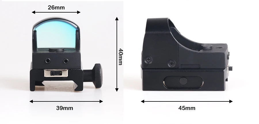 BIJIA Mini Max Reflex Red Dot прицел двойной яркости Weaver 20 мм Rail