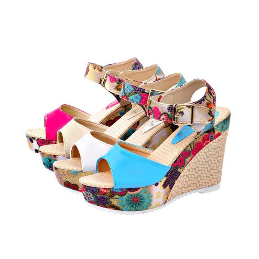 wedge shoes for women 2019 fashion heels womans sandals summer platform beautiful casual sandalias de verano para muje | Обувь