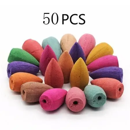 50 PCS Горячая Распродажа горная река ручной ладан держатель керамический обратный поток водопад дым ладан горелка подарок матери домашний декор - Цвет: 50 PCS