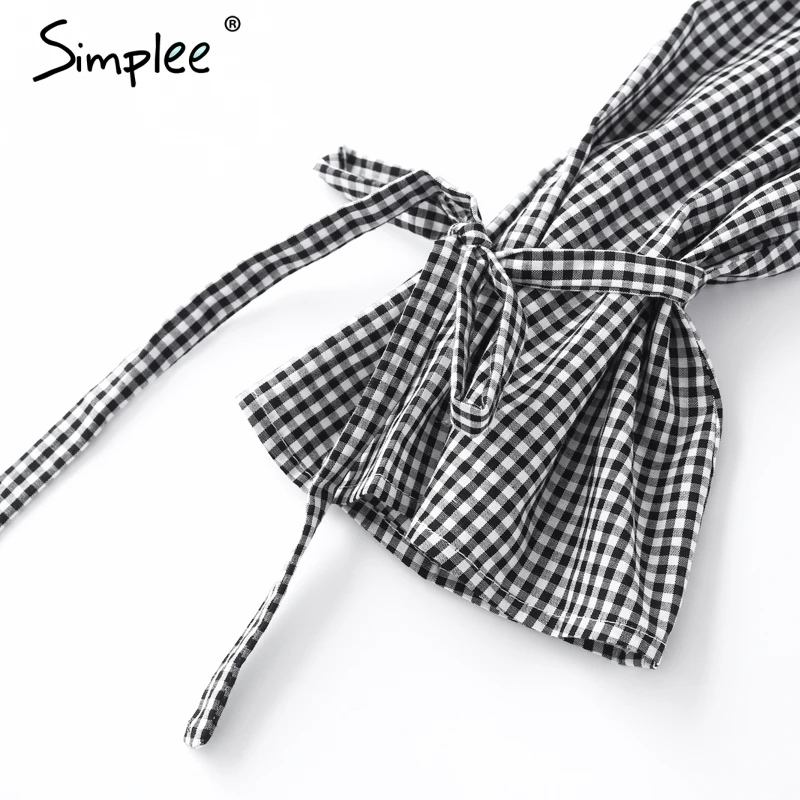 Simplee Повседневное с открытыми плечами сетки блузка рубашка Женщины Flare рукавом