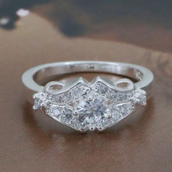 Оптовая продажа! Бесплатная доставка! Кольцо из стерлингового серебра 925 пробы с