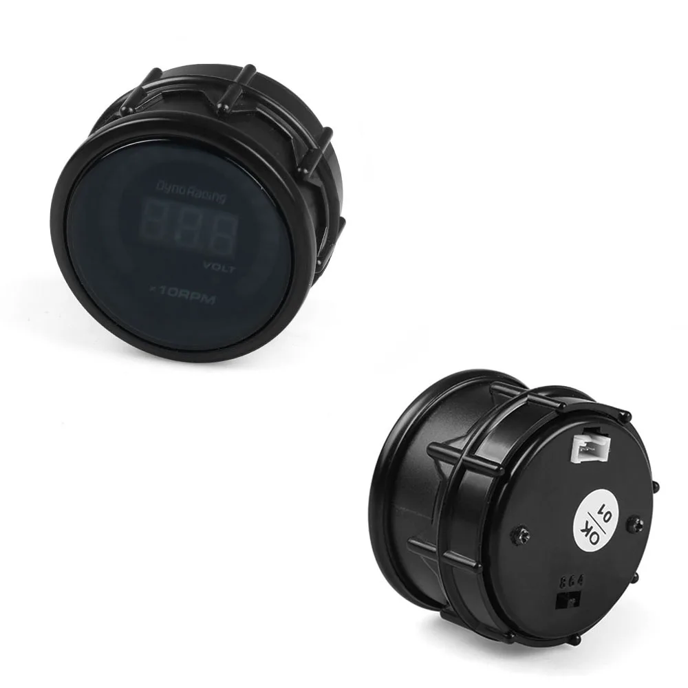 Dynoracing " 52 мм 12 V Авто Цифровой Копченый Тахометр 0~ 10000 RPM 20 светодиодные Дисплей О 'КЕЙ автомобиль метр YC101358