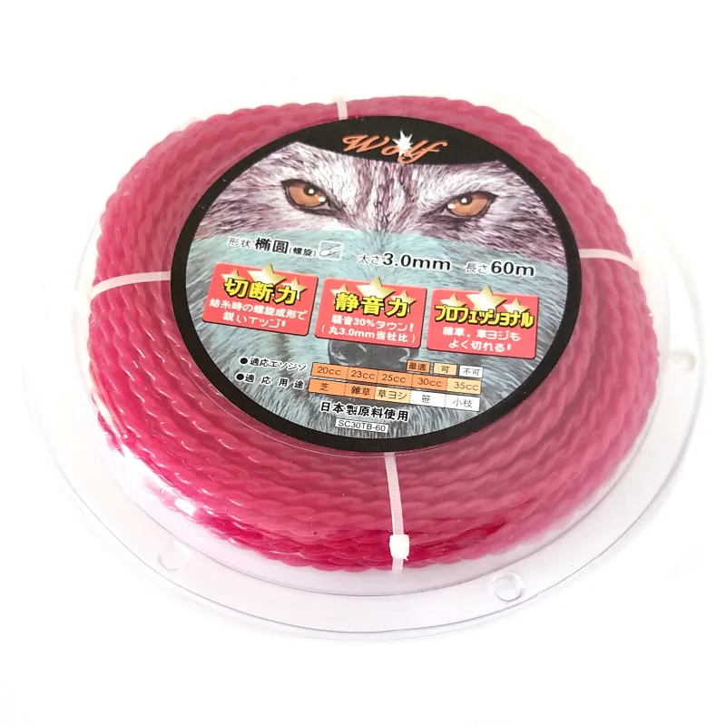 Newest 3mm Brush Cutter Strimmer Line Mowing Nylon Trimmer Rope Wire Oval Straw 60M Lawn Mower Accessory | Инструменты