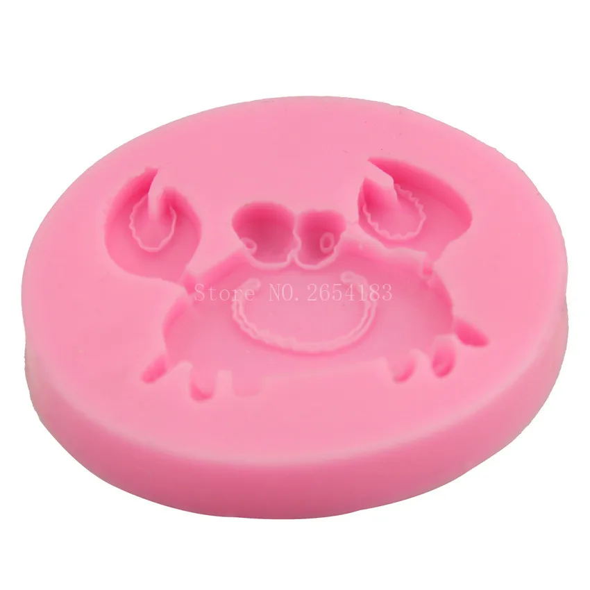 Силиконовое мыло с милым животным крабом 3D форма для торта капкейков желе