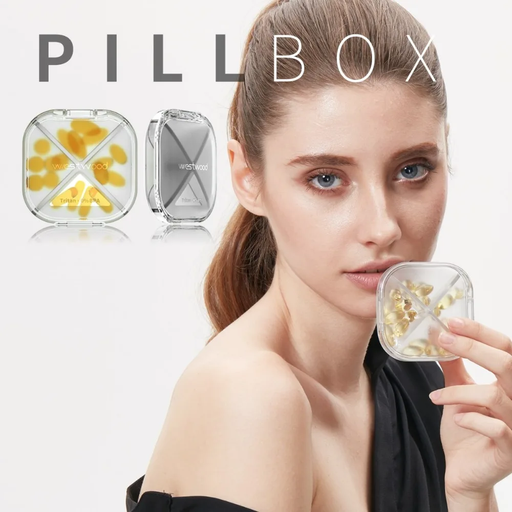 Четыре сетки отсек для путешествий Pillbox портативный планшет органайзер для хранения лекарств Диспенсер Чехол медицинский набор Инструменты для ухода за здоровьем