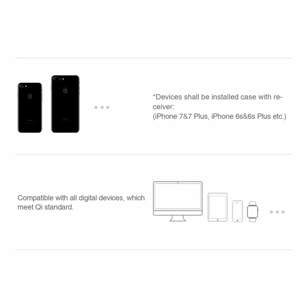 Беспроводное зарядное устройство Nillkin 10 Вт Qi подставка для быстрой зарядки IPhone 7 8
