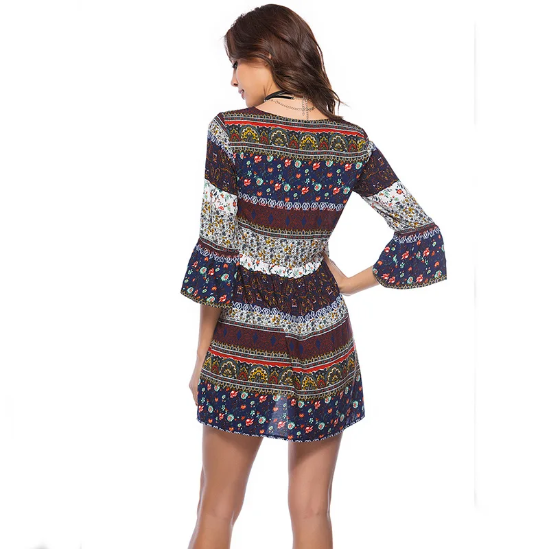 Yinlinhe кружевное мини-платье с глубоким v-образным вырезом летнее женское платье