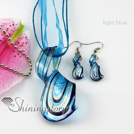 Набор ювелирных изделий из серебряной фольги в венецианском стиле ожерелья и