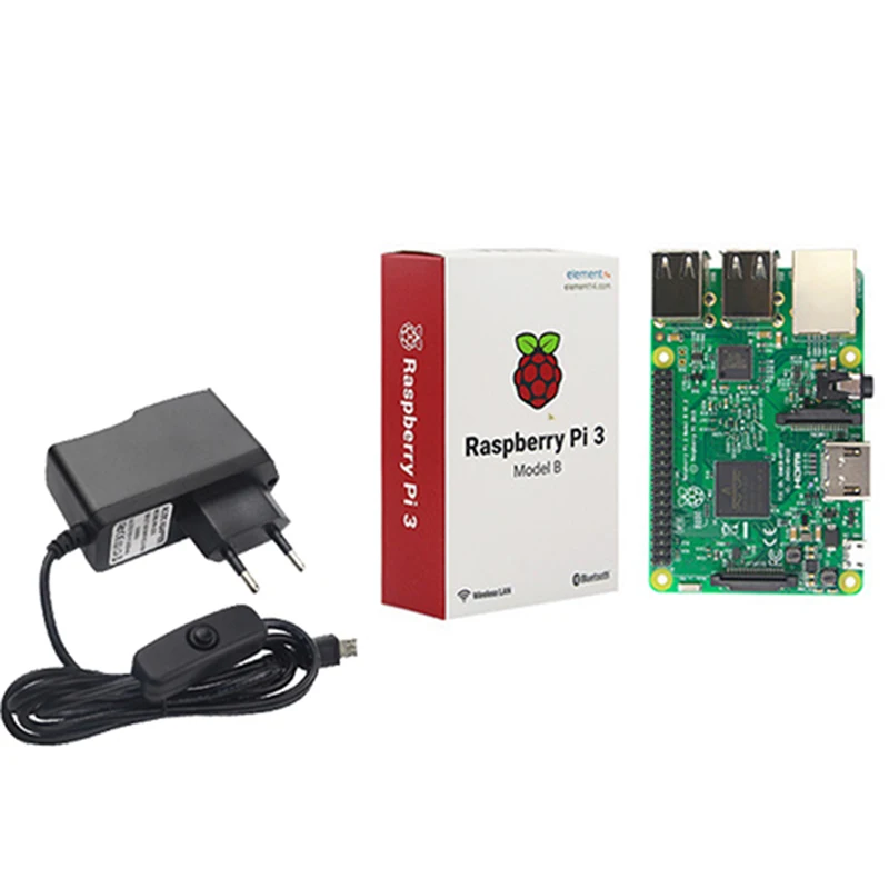Оригинальный Raspberry Pi 3 Model B комплект 5V3A источник питания SD карта ABS чехол - Фото №1