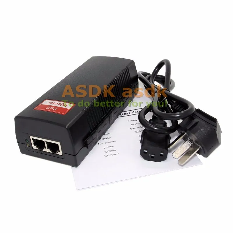 POE инжектор IEEE 802.3af 10/100 Мбит/с источник питания Вход 100 В-240 В выход 48 В-56 в