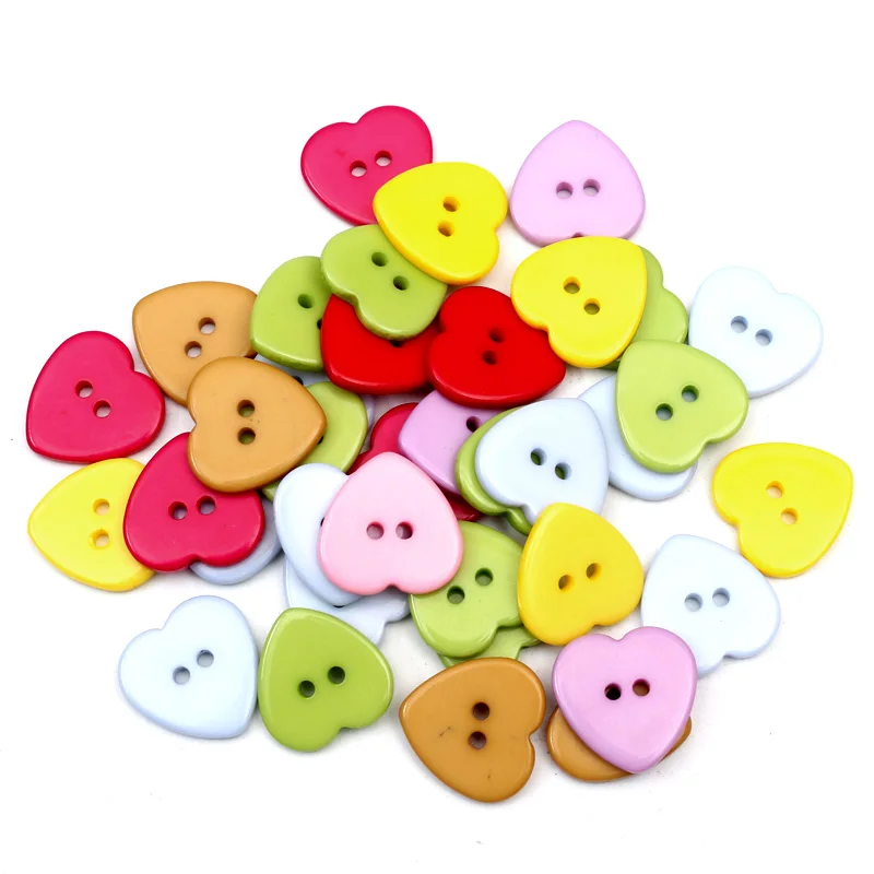 50 шт. пуговицы из смолы в форме сердца|sewing buttons|buttons for kidsbuttons buttons |