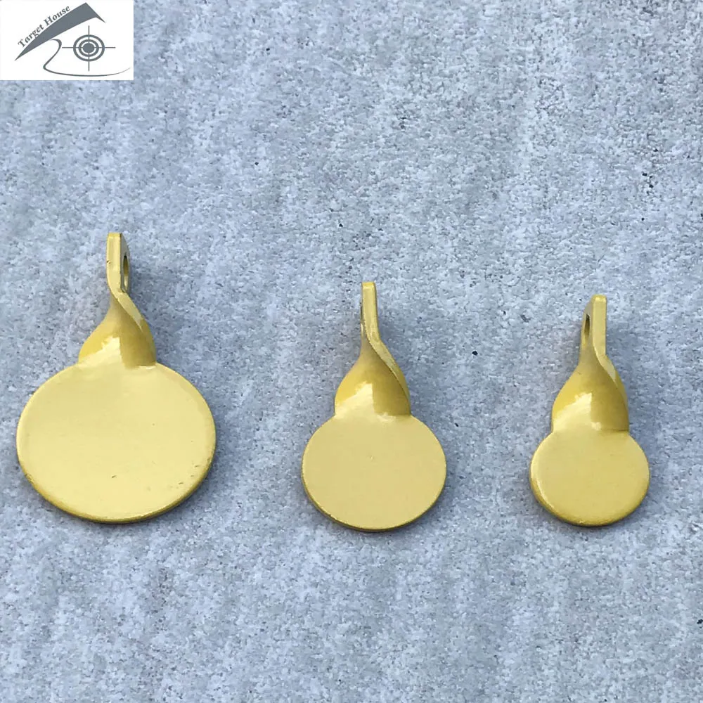 3 желтых целевых пластины разного размера с винтами.|plate|plate screw |